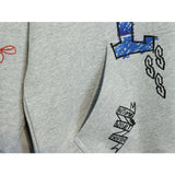 Rhude Hoodie Hand Painted Graffiti Printing Couple Hooded Sweater Hoodie