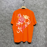 Amiri t shirts flower printing short sleeve