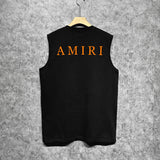 Amiri tank top spider letter printing