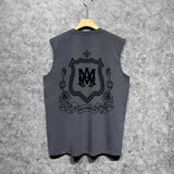 Amiri tank top flower shield printing