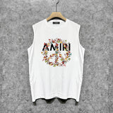 Amiri tank top colorful butterfly garland printing