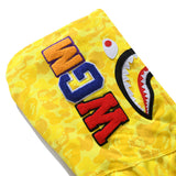 Bathing Ape Hoodie Shark WGM Letter Print Camo Yellow Hooded Cardigan Sweater Jacket