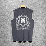 Amiri tank top flower shield printing