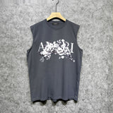 Amiri tank top colorless floral print