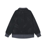 Unisex long-sleeved shirt autumretro lapel