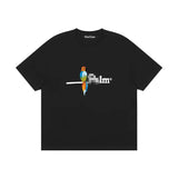 Palm Angels T Shirts Palm Angels Letter Print Short-Sleeve T-shirt Loose Half Sleeve