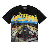 Godspeed T Shirts Knight Rose Print Cotton Casual Short Sleeve Men and Women