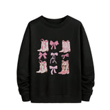 Cactus Claus Graphic Hoodie Women Loose Sweatshirt