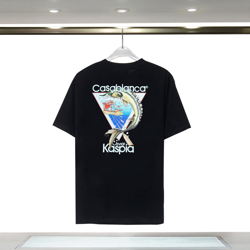Casablanca T Shirts Spring Summer CASA Sea Fish Alphabet Starry Sky
