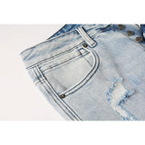 KSUBI Jeans Slim Fit Casual Stretch Ripped Jeans