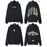 Mens trendy Hoodie gradual change color retro hooded sweater