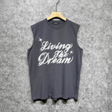 Amiri tank top cloud letterprinting