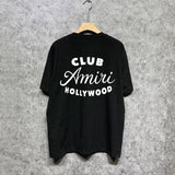 Amiri t shirts hollywood club printing short sleeve