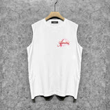 Amiri tank top pink beach print