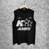Amiri tank top spotted five-pointed star printing