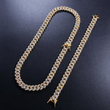 Chains 9mm Zircon Cuban Necklace Hip Hop Necklace CubanChain Royalty St. Valentine's