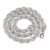 Chains Copper Zircon Twist Necklace Full of Zirconium Spectrum
