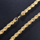 Chains Copper Zircon Twist Necklace Full of Zirconium Spectrum