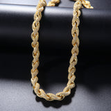 Chains Copper Zircon Twist Necklace Full of Zirconium Spectrum