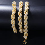 Chains Copper Zircon Twist Necklace Full of Zirconium Spectrum