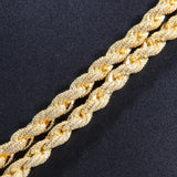 Chains Copper Zircon Twist Necklace Full of Zirconium Spectrum