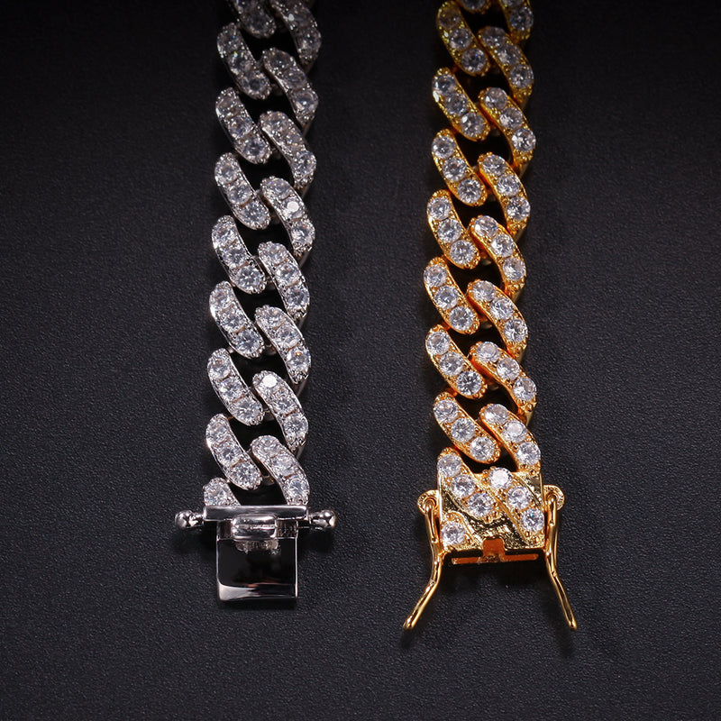 Chains 9mm Zircon Cuban Necklace Hip Hop Necklace CubanChain Royalty St. Valentine's