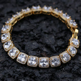 Chains HipHop Square Zircon Necklace HipHop BlingChain Spectrum
