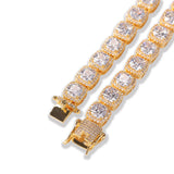 Chains HipHop Square Zircon Necklace HipHop BlingChain Spectrum