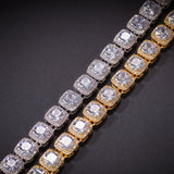 Chains HipHop Square Zircon Necklace HipHop BlingChain Spectrum