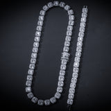 Chains HipHop Square Zircon Necklace HipHop BlingChain Spectrum