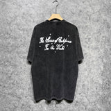 Amiri washed t-shirt angel gemini printing short sleeve