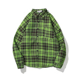 Palm Angels T Shirts Plaid Long Sleeve Shirt Men and Women Loose Shirt Coat