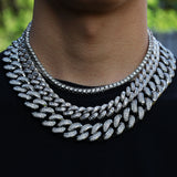 Chains Hip Hop Zircon Mix Inlaid Cuban Necklace Spectrum Royalty