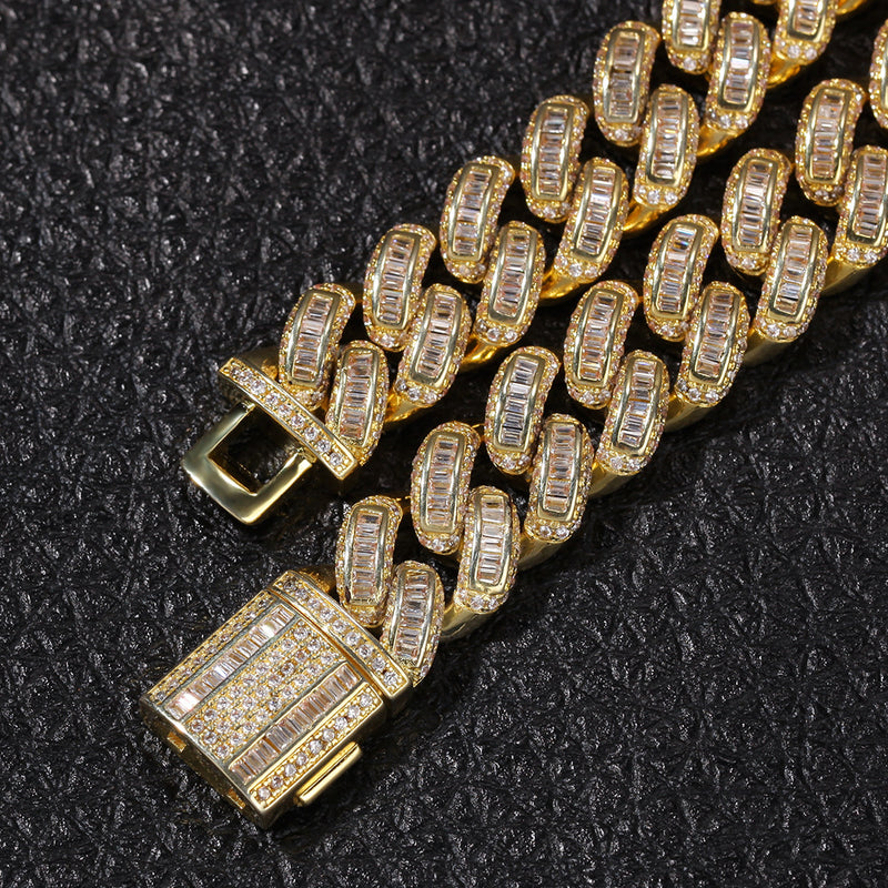 Chains Hip Hop Zircon Mix Inlaid Cuban Necklace Spectrum Royalty