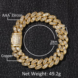 Chains Hip Hop Zircon Mix Inlaid Cuban Necklace Spectrum Royalty
