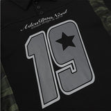 Unisex long-sleeved shirt autum camouflage patchworkpolo shirt