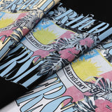 Rhude T Shirt Flag Floral Print Short Sleeve T-Shirt
