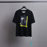 Off White T Shirts Religious Angel Oil Painting Short Sleeves