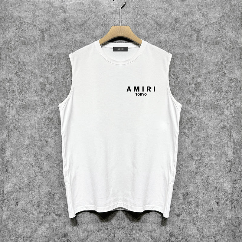 Amiri tank top tokyo bones print