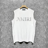 Amiri tank top with vine and man text printing