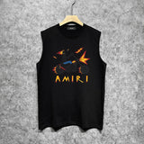 Amiri tank top motorcycle skull printing