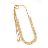 Chains Zircon Cuban Stitching Necklace Fashion Spectrum St. Valentine's