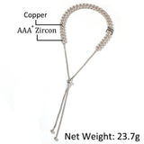 Chains Zircon Cuban Stitching Necklace Fashion Spectrum St. Valentine's