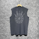 Amiri tank top dotted lotus printing