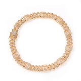 Chains Hip Hop Necklace Copper Set with AAA Zircon Spectrum St. Valentine's
