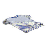 Mariner Shirt Navy-Striped Shirt Heavy Cotton Striped T-shirt Washed-out Vintage Short Sleeve Men