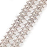 Chains Hip Hop Thorns Cuba Necklace 20mm Copper with Zircon Spectrum St. Valentine's