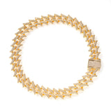 Chains Hip Hop Thorns Cuba Necklace 20mm Copper with Zircon Spectrum St. Valentine's