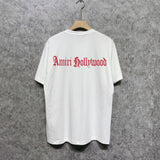 Amiri t shirts sanskrit printing short sleeve