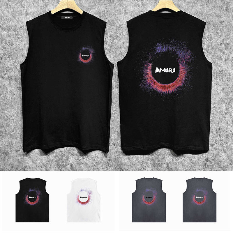 Amiri tank top splash color ring printing